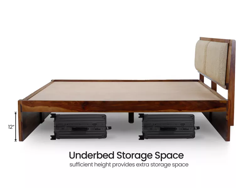 Vesta Solid Wood King Size Double Bed